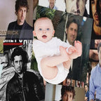 Patrick Dempsey Abstract Collage Travel-friendly Throw Blanket