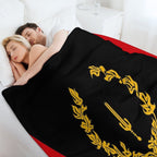 Black American Heritage Flag Travel-friendly Throw Blanket