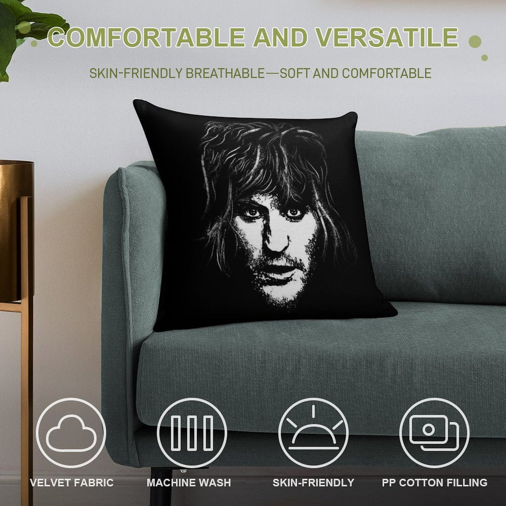 Portrait of Noel Fielding Soft Bedroom Essential Throw Pillow