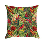 Vintage Tropical Bird Jungle Botanical Night Botanical Garden Nightgarden Soft Luxury Feel Throw Pillow