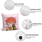 Mystic Messenger 707 Emoticon (+ Larger Design) Soft Style Accent Throw Pillow