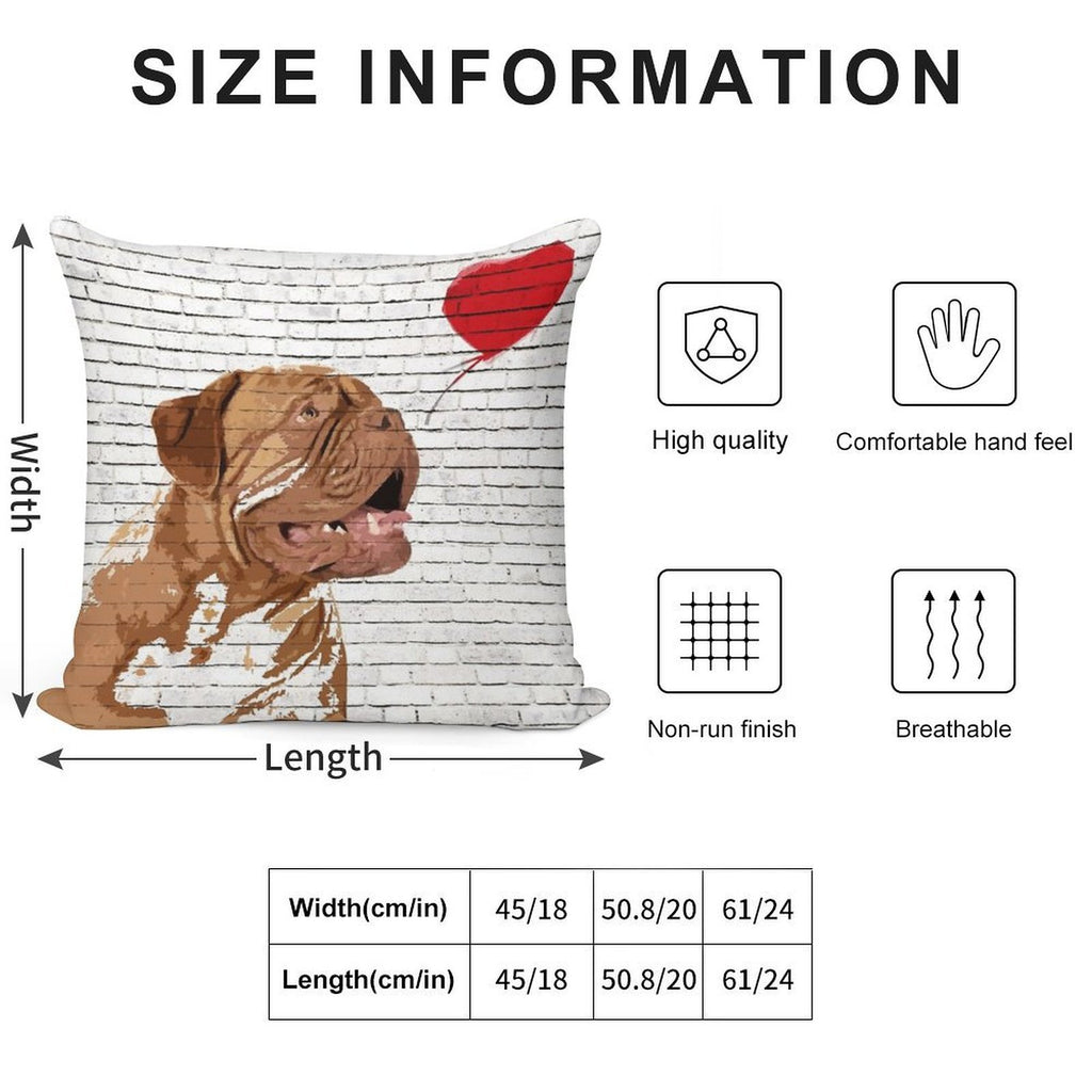 Dogue De Bordeaux Banksy Style Soft Ultra-Soft Texture Throw Pillow