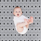 Gray And Black Pattern Shrink-resistant Throw Blanket