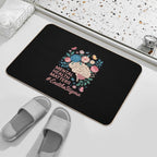 End The Stigma Mental Health Matters Awareness Brain Floral  Odorless Bath Mat