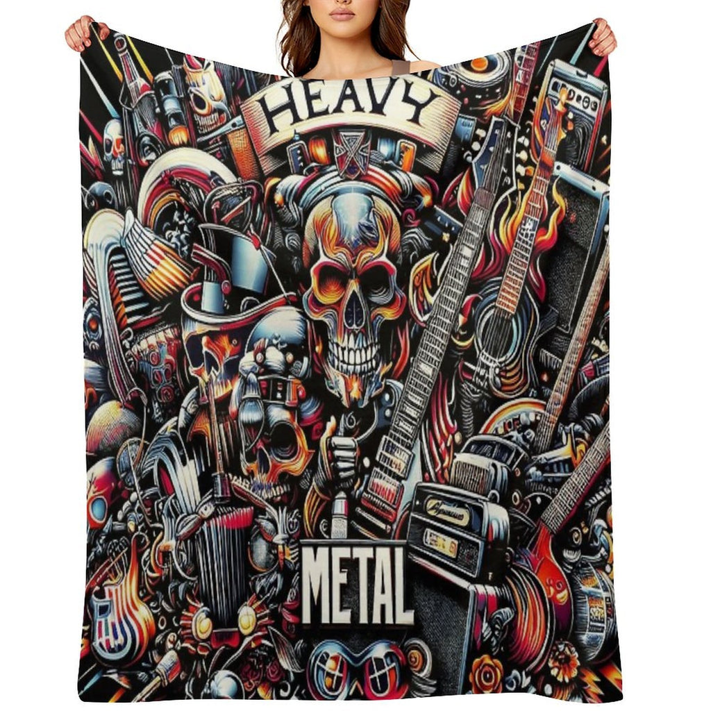 Heavy Metal Sustainable Throw Blanket