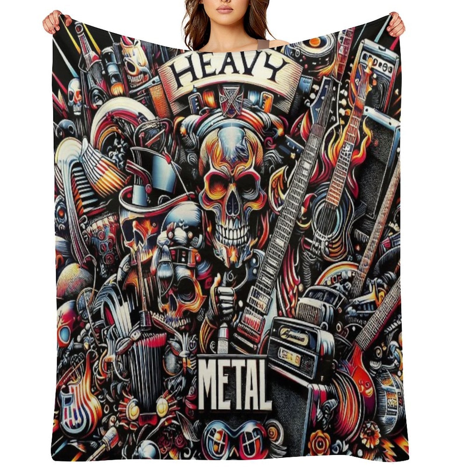 Heavy Metal Sustainable Throw Blanket