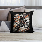 Ready to Race Ktm Super Moto Racing Soft Bedroom Essential Throw Pillow