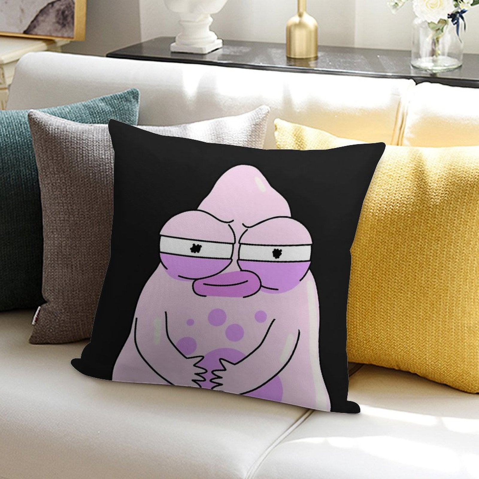 The Pupa Soft Hidden Zipper Throw Pillow