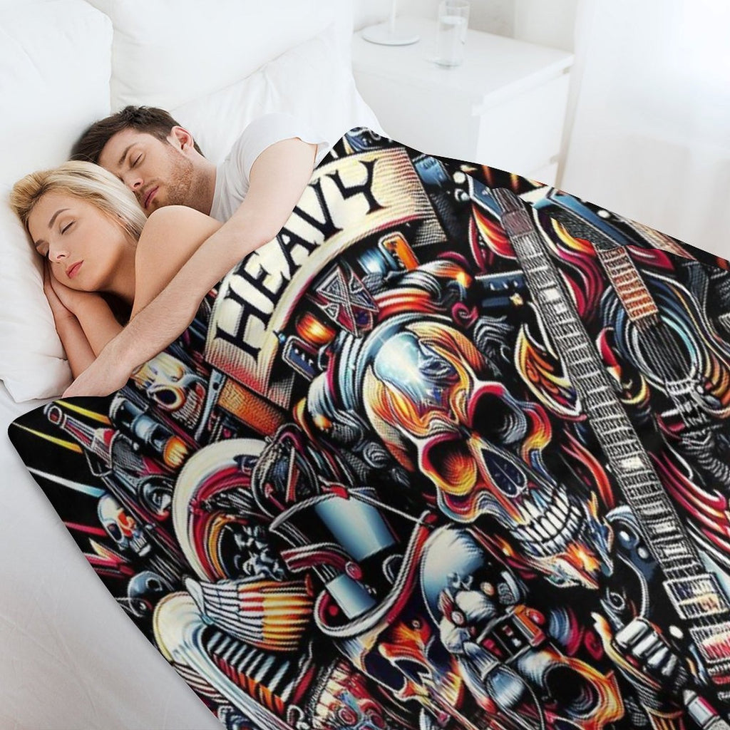 Heavy Metal Sustainable Throw Blanket