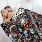 Heavy Metal Sustainable Throw Blanket
