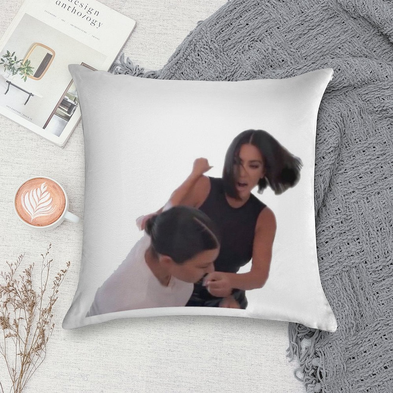“literally I Will Fuck You Up” Soft Anti-Pilling Throw Pillow