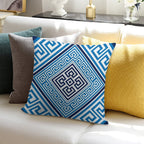Greek Key Ornament - Santorini -Rhombus #2 Soft Ultra-Soft Texture Throw Pillow