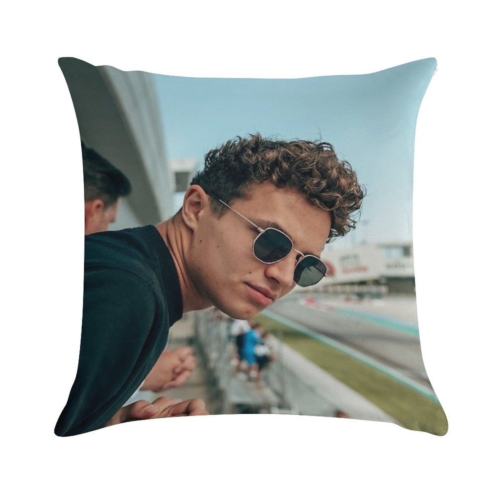Lando Norris. Soft Luxury Feel Throw Pillow