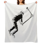 Holding On! - Stunt Scooter Move Anti-pilling Throw Blanket