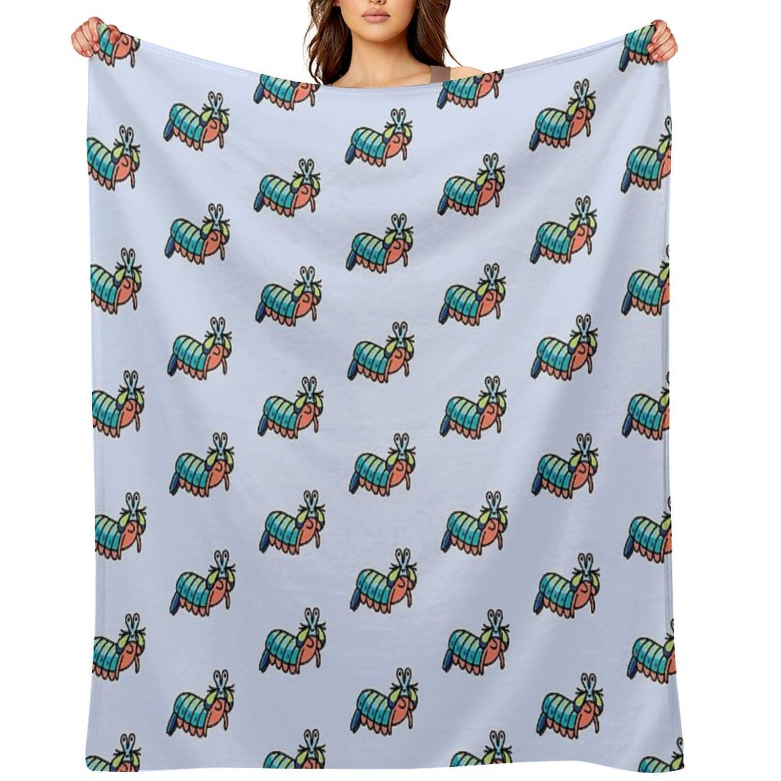 Mantis Shrimp Wrinkle-free Throw Blanket