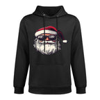 Santa Claus Sunglasses Christmas Funny Graphic Machine Washable Hoodie