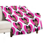 RODRICK LOVE HEART Plush Throw Blanket