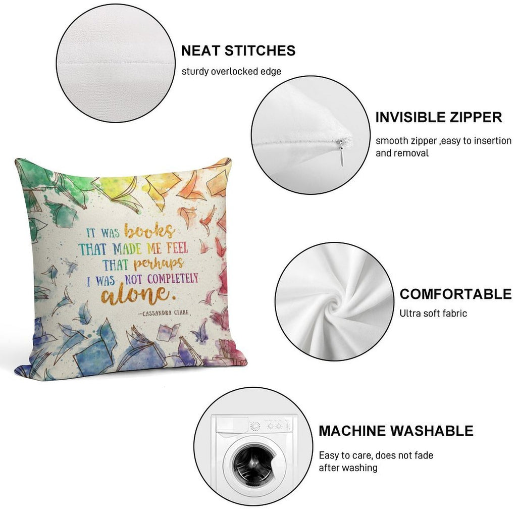 It Was Books Soft Hidden Zipper Throw Pillow