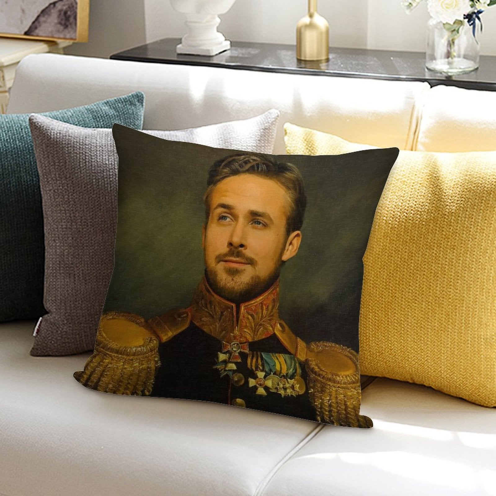 Ryan Gosling Soft Washable Throw Pillow