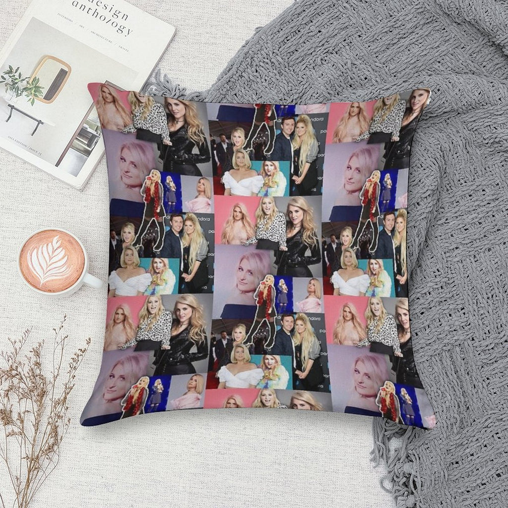 Meghan Trainor Soft Easy Maintenance Throw Pillow