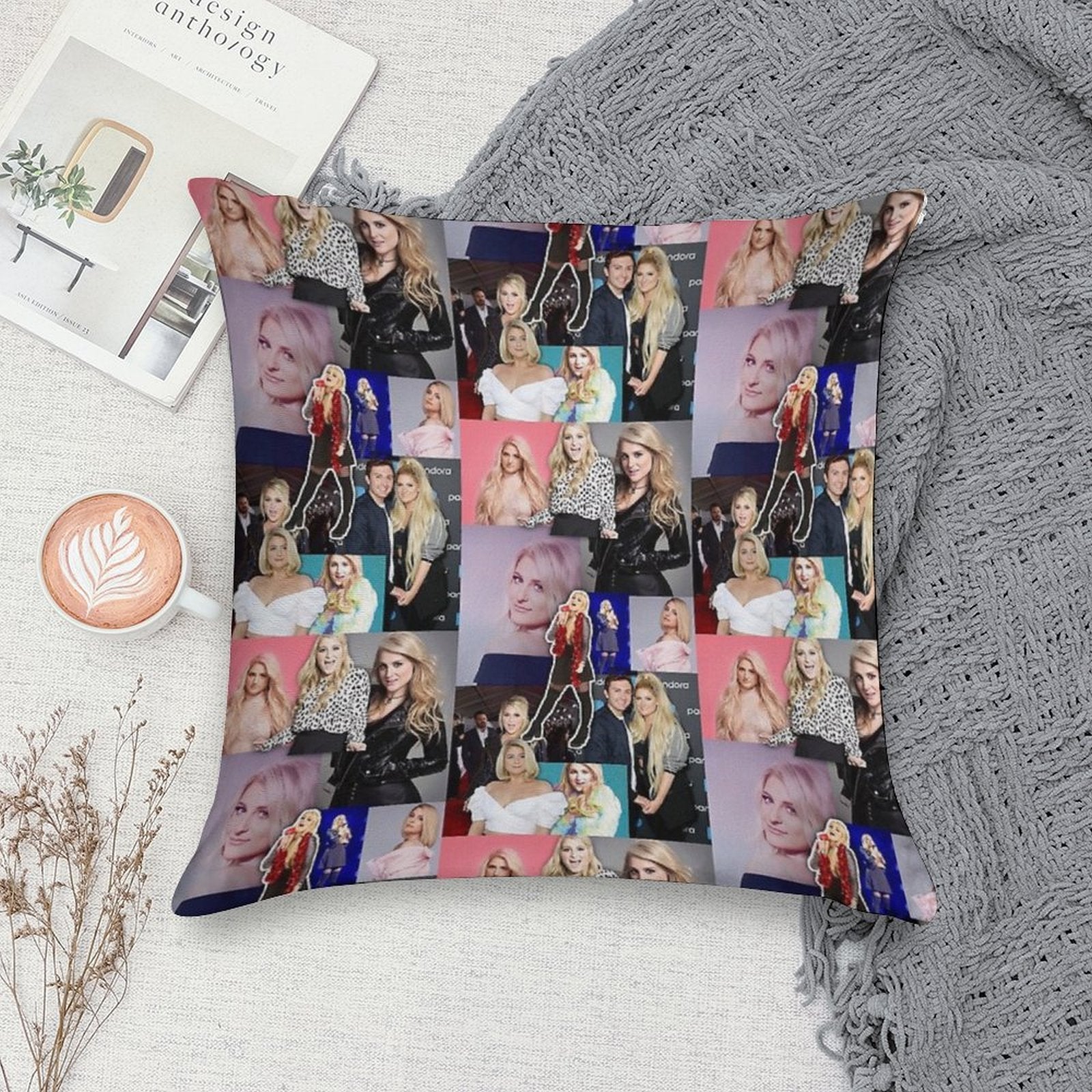 Meghan Trainor Soft Easy Maintenance Throw Pillow