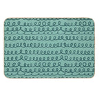 Green Calm – Green Squiggle Stripe Pattern Durable Bath Mat