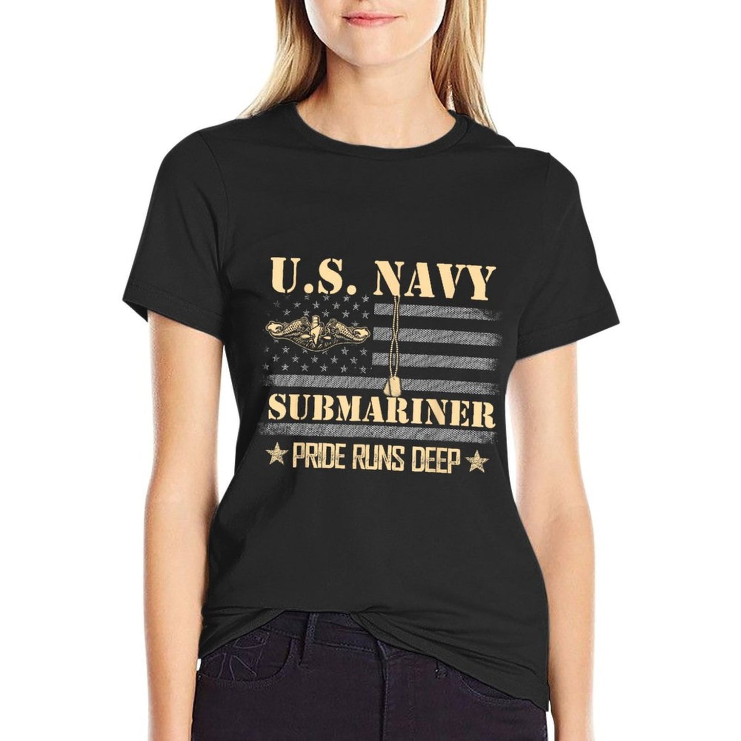 U.S Submarines Veteran Service Military Patriotic  Soft T-Shirt
