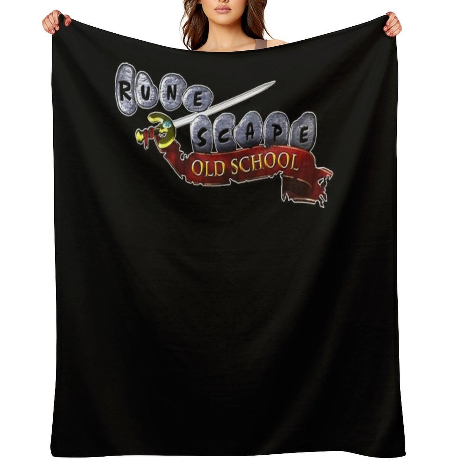 Runescape Oldschool Logo Bes Men Essential T-Shirt Versatility Throw Blanket