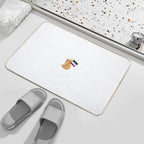 Asexual Pride Flag Ginger Cat Sticker  Rapid-Drying Bath Mat