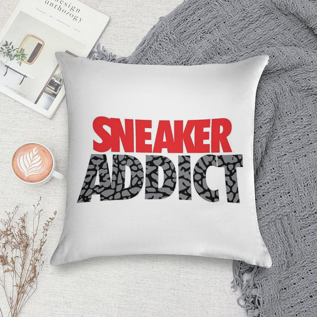 Sneaker Addict Cement Soft Bedroom Essential Throw Pillow