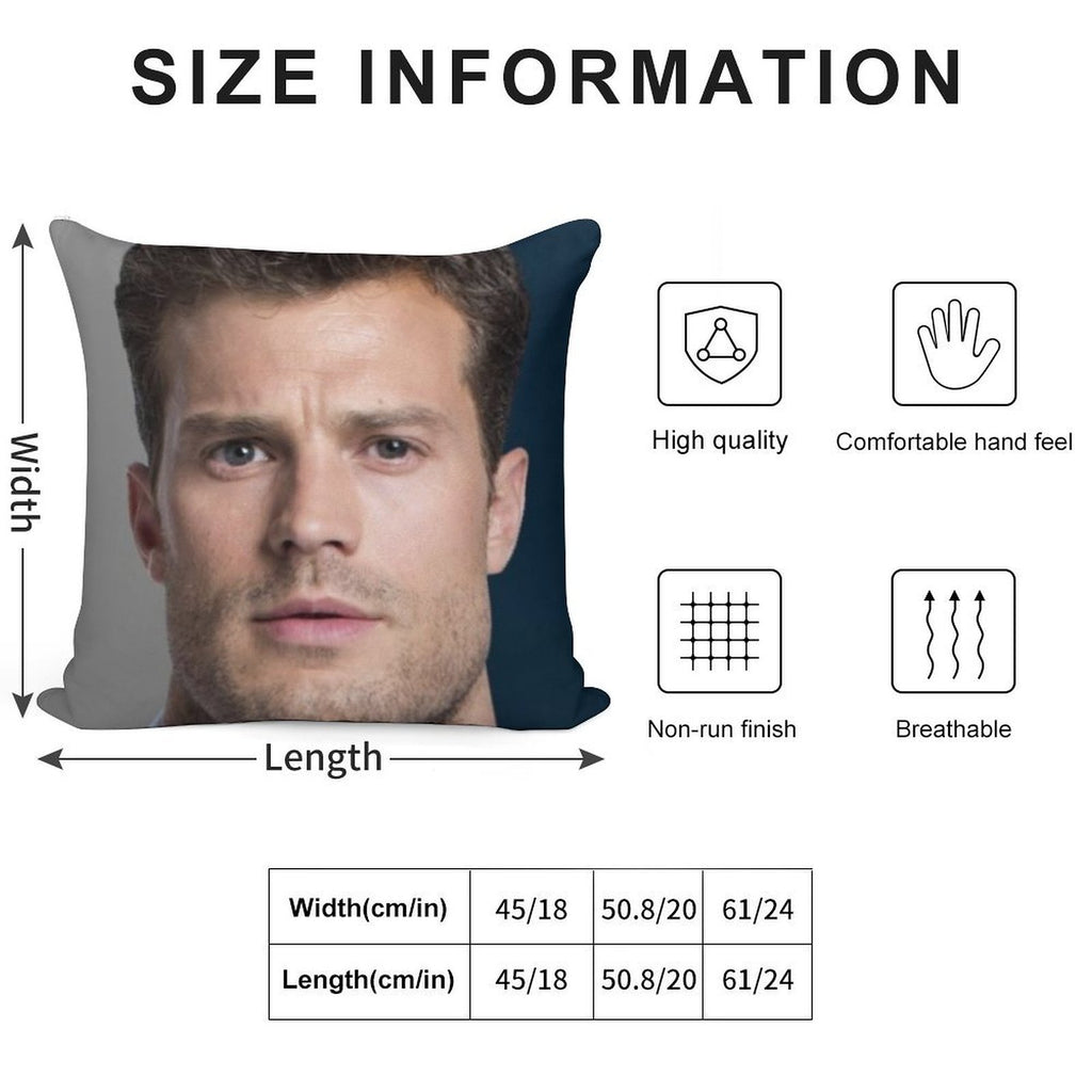 Jamie Dornan Soft High-Density Material Throw Pillow
