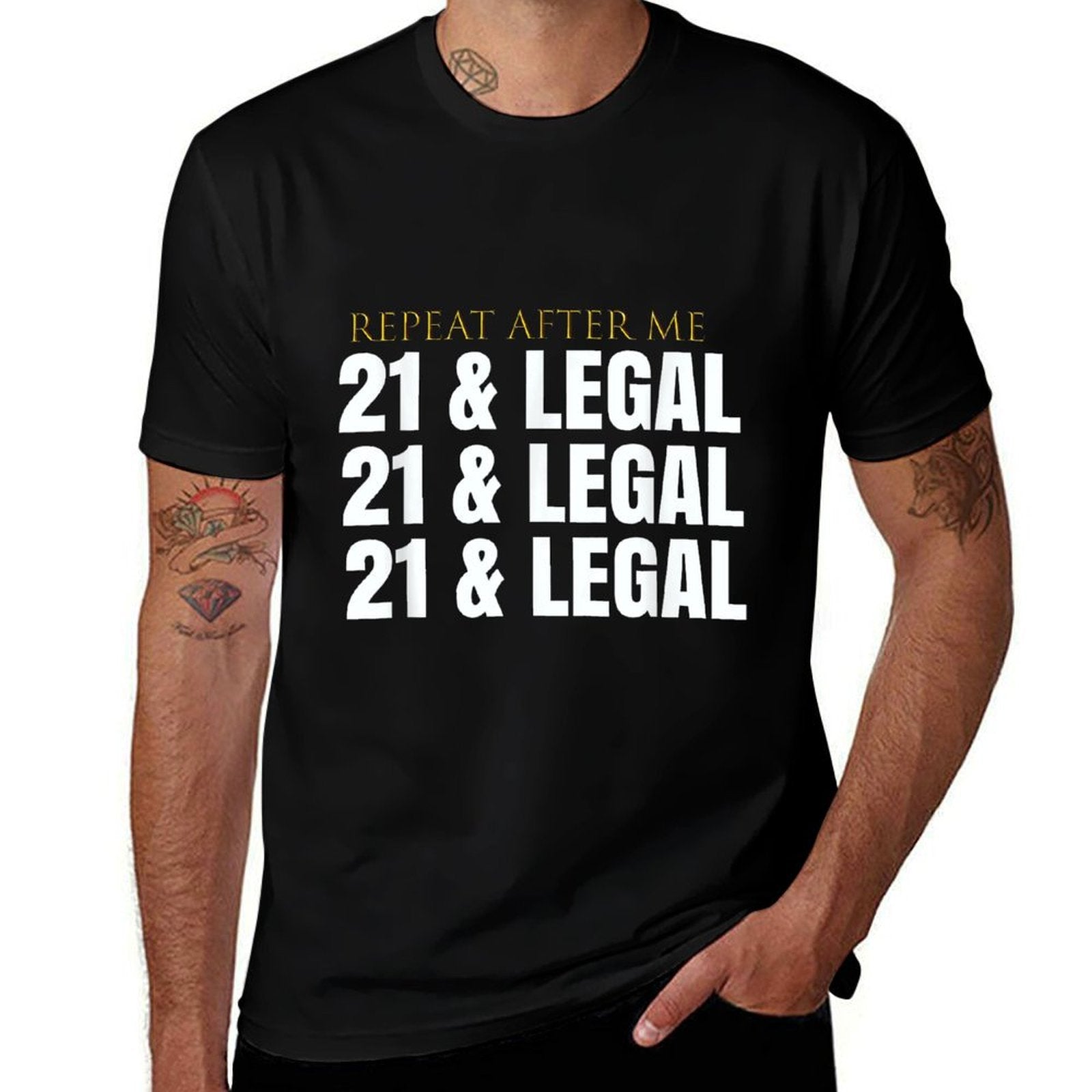 COOL 21 & LEGAL 21st Birthday Party Outfit Gift Idea  Relaxed-fit T-Shirt