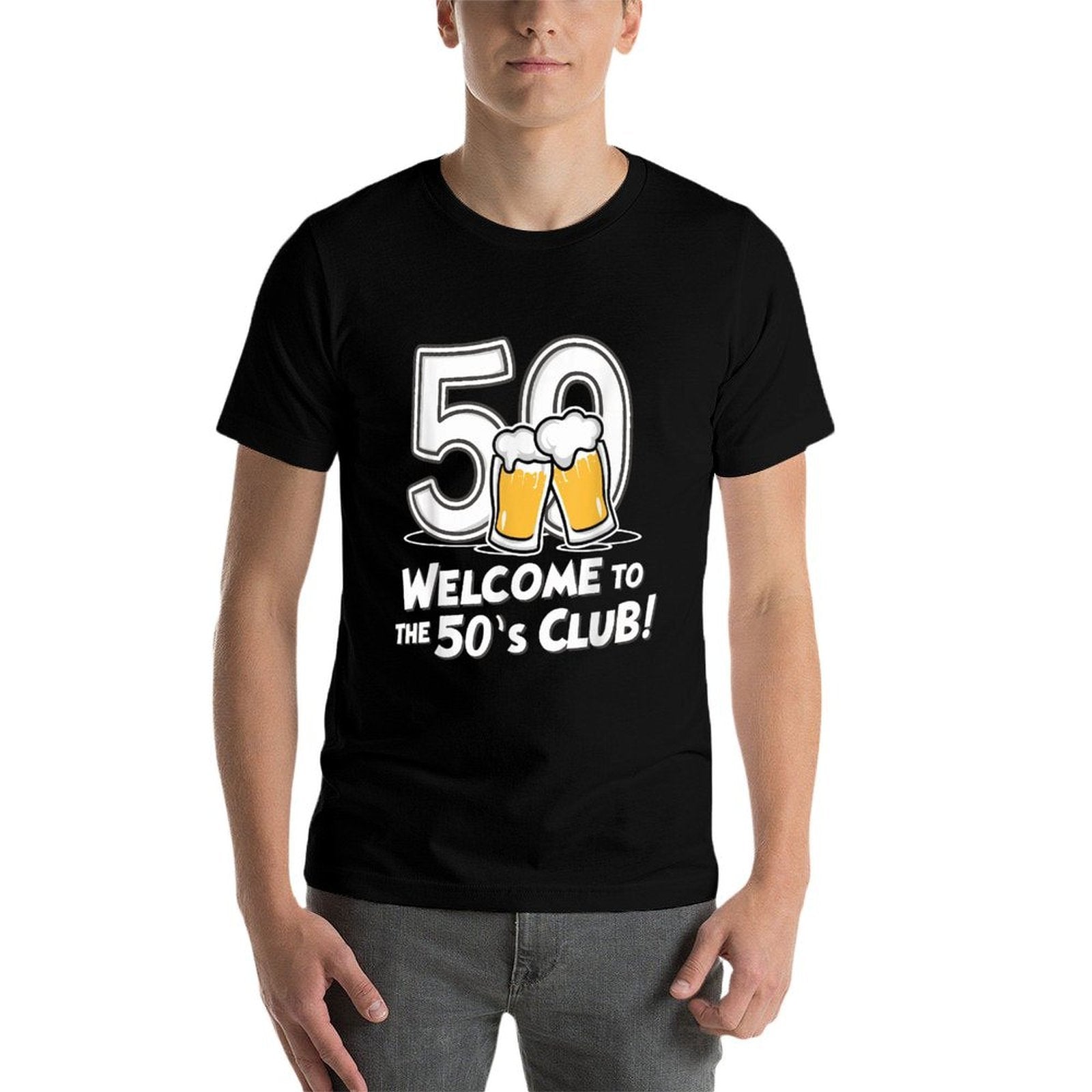 50th Birthday 50 Years Welcome to The 50's Club  Heathered Texture T-Shirt