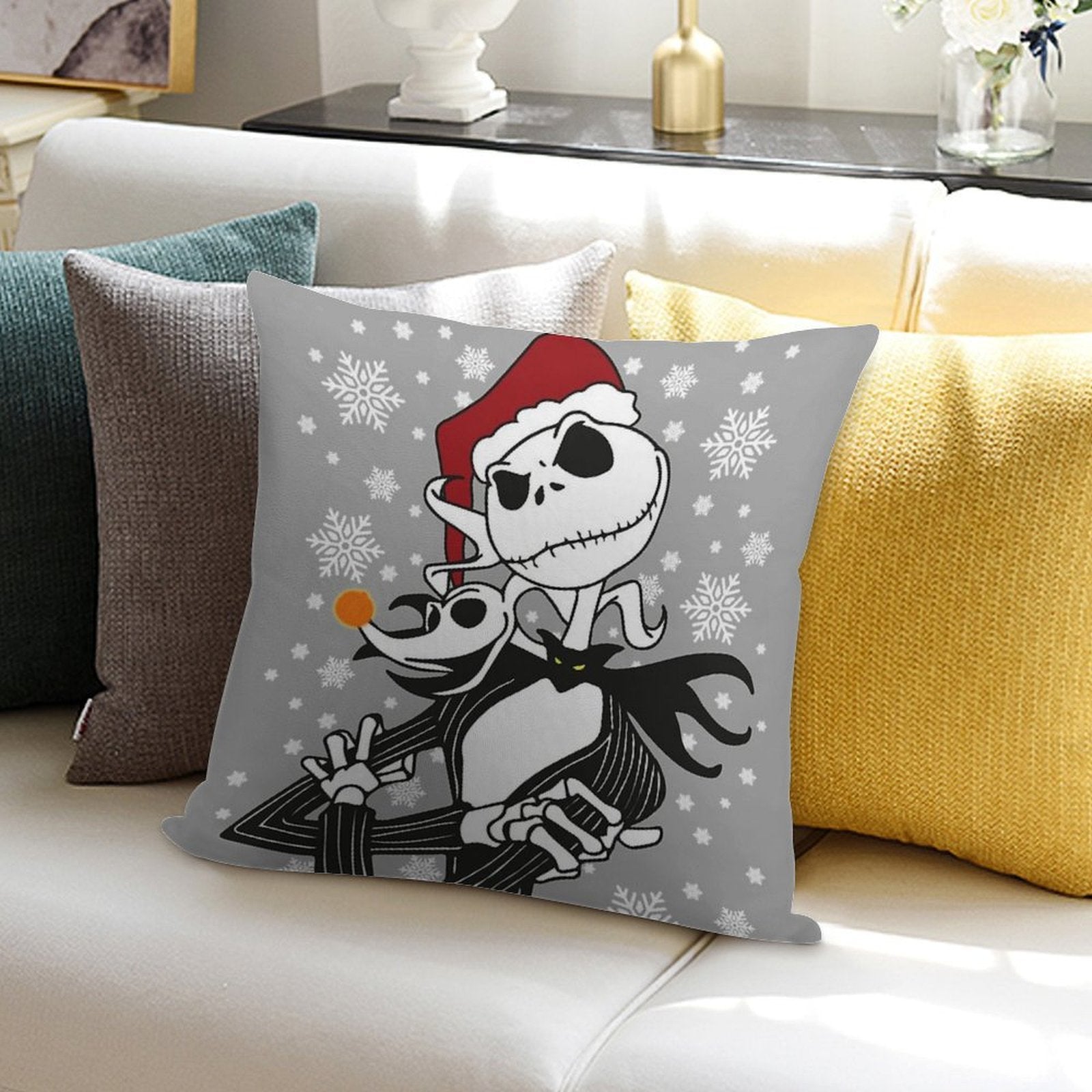 Jack Skellington - Nightmare Before Christmas Soft Anti-Pilling Throw Pillow