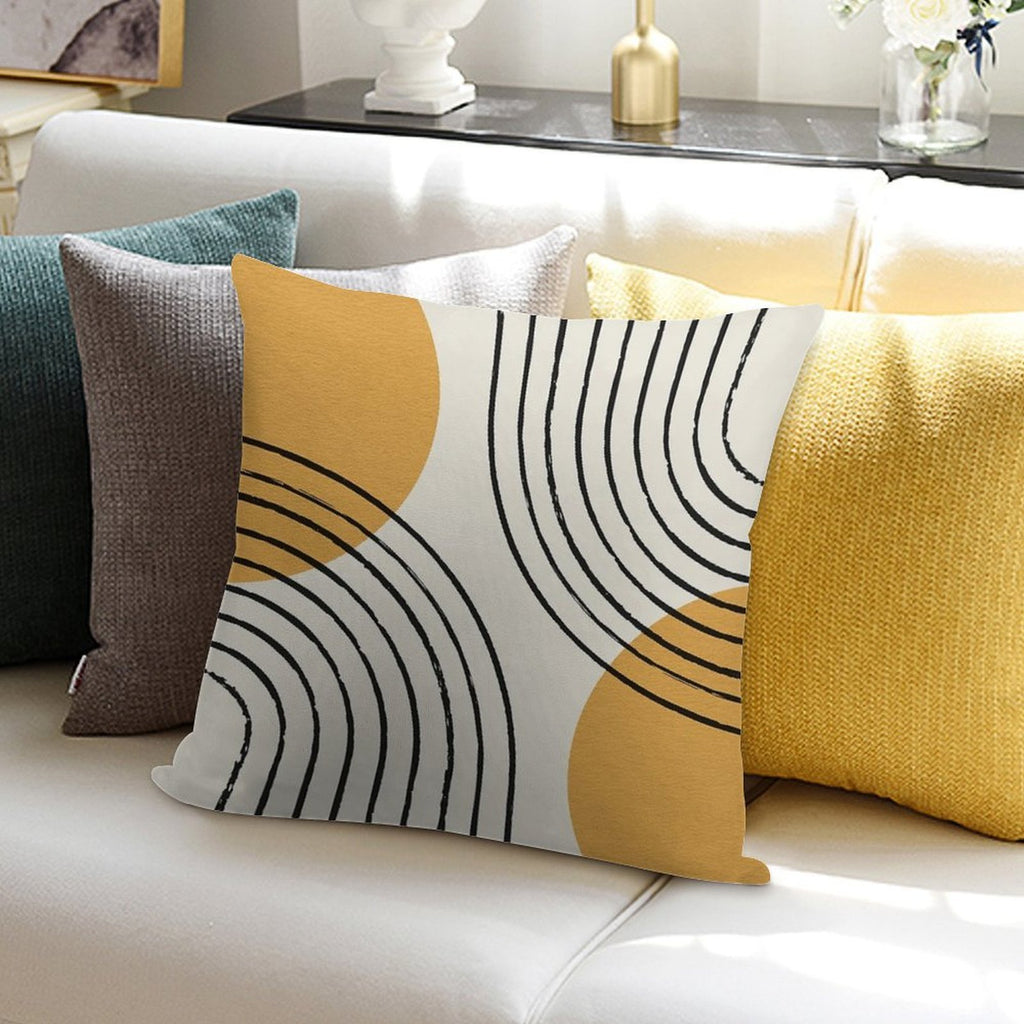 Sun Arch Double - Gold Soft Warmth Comfort Throw Pillow