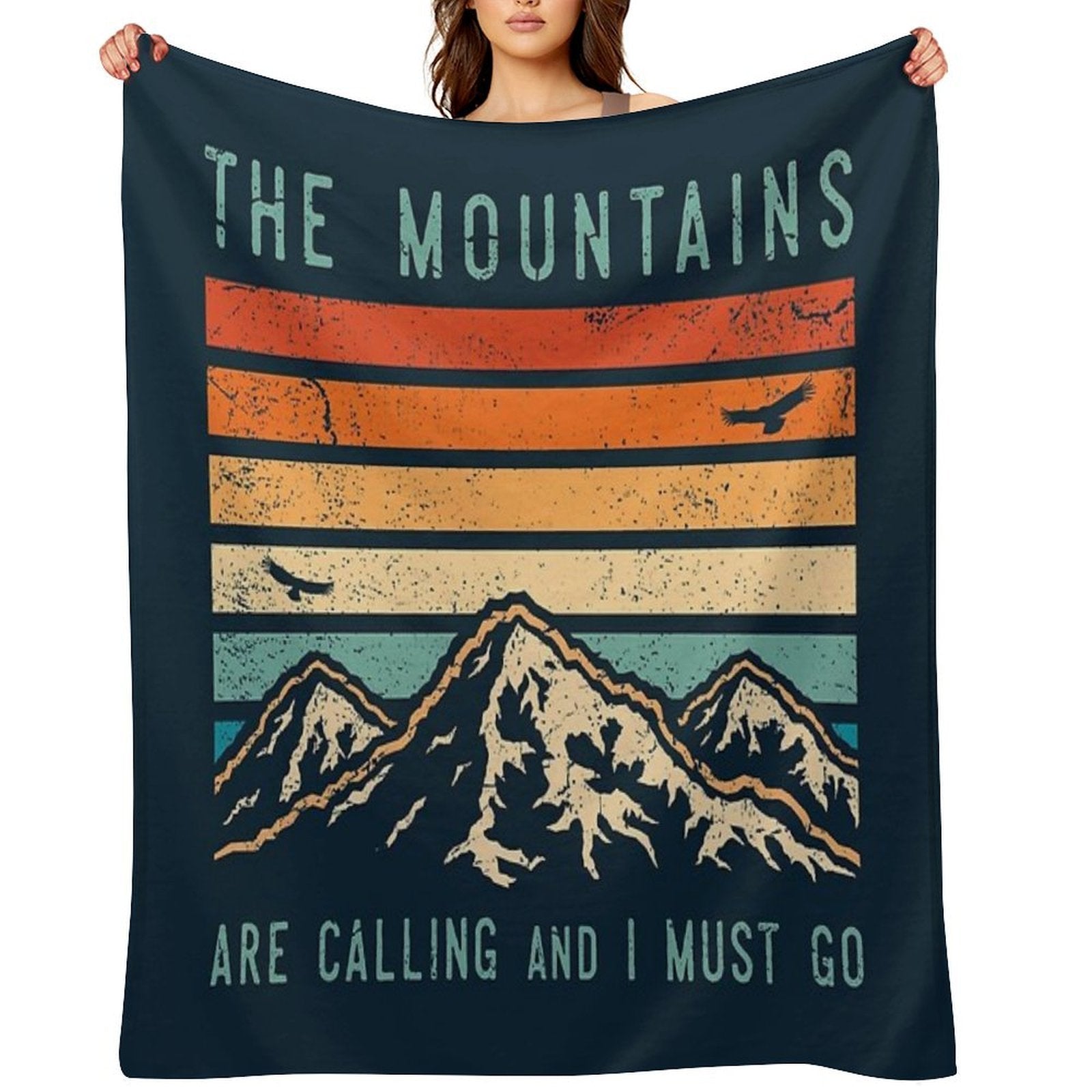 Mountains Are Calling And I Must Go Lightweight Throw Blanket