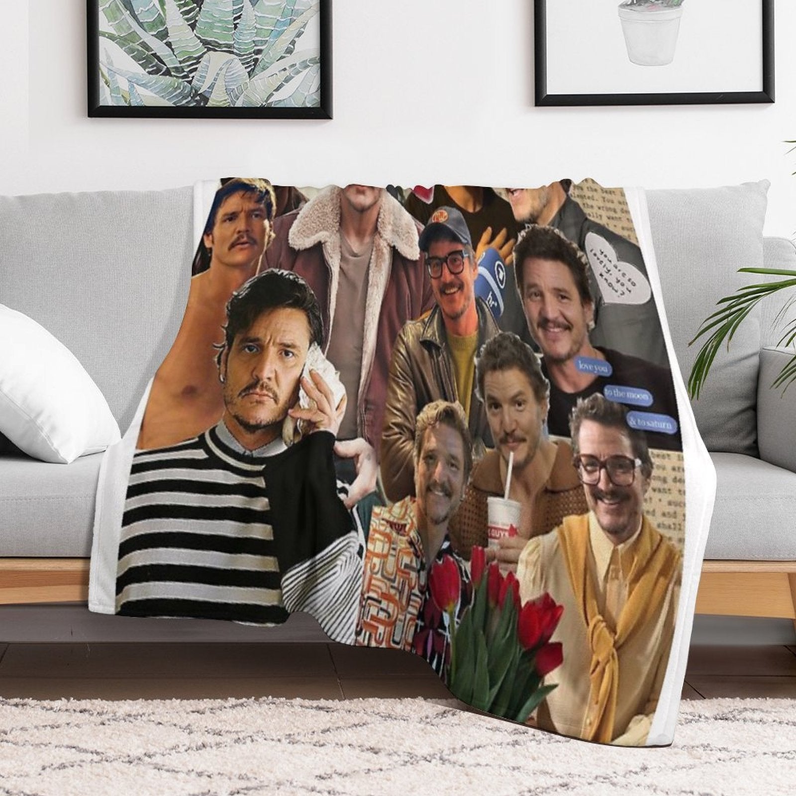 Pedro Pascal Shrink-resistant Throw Blanket