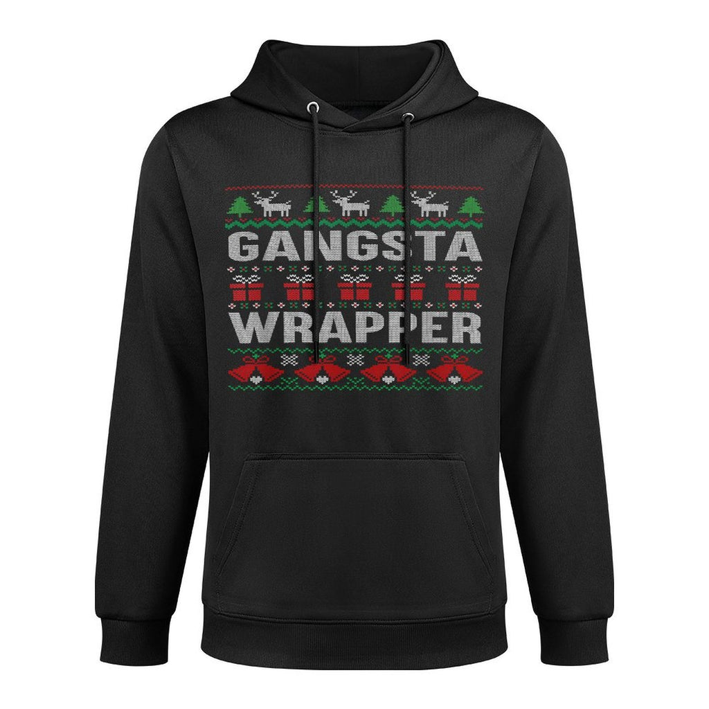 Gangsta Wrapper Ugly Sweater Christmas Machine Washable Hoodie