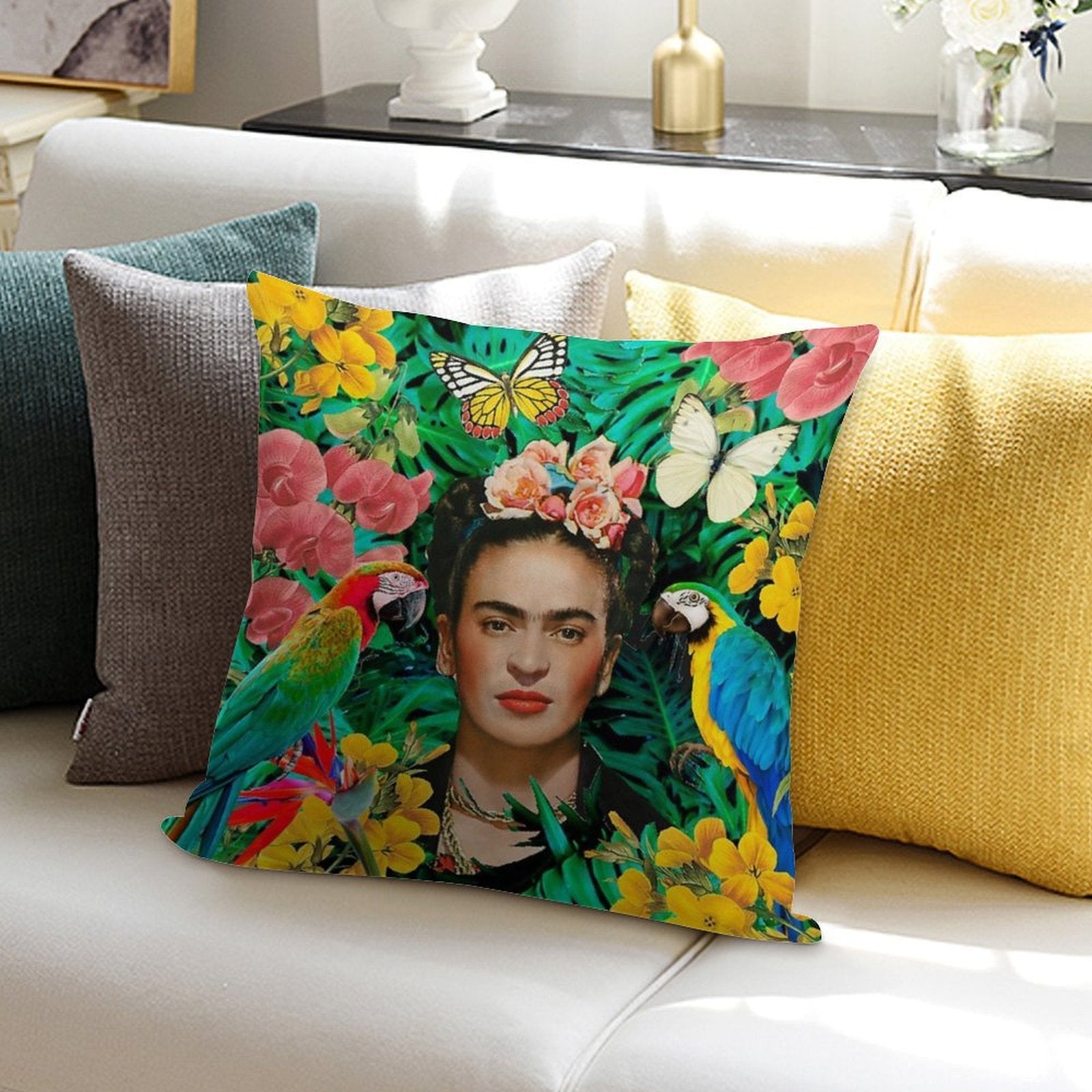 Frida Kahlo Into The Wild Soft High-Density Material Throw Pillow