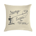 George Lassos The Moon! Soft Reinforced Edging Throw Pillow