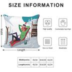 Morzine Ski Poster Soft Washable Throw Pillow