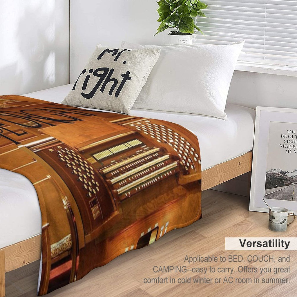 Big Pipe Organ Easy Care Throw Blanket
