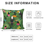 Toucan Tropic Soft Reinforced Edging Throw Pillow