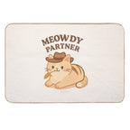 Meowdy Partner – Cowboy Cat Western Design  Anti-Trip Bath Mat