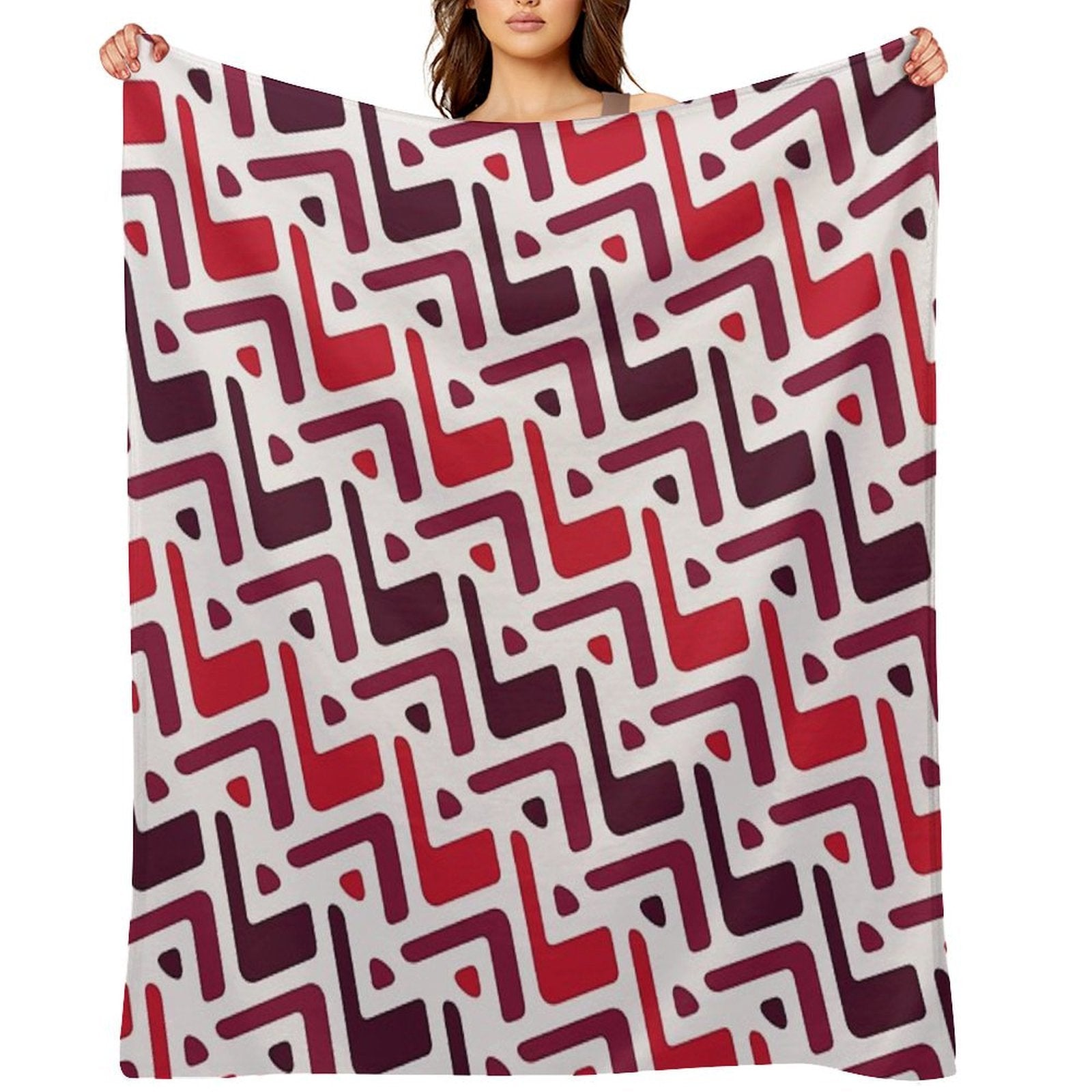 Classic Textile Primitive Bohemian Native American Pattern Eco-conscious Throw Blanket