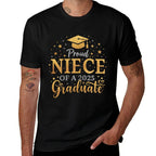 Funny Senior Proud Niece of A Class of 2025 Graduate  Rolled Sleeves T-Shirt