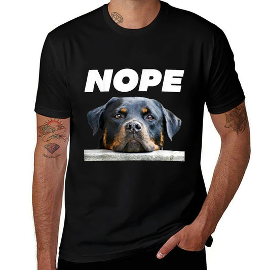Rotweiller Nope Rottie Face Not Today Love My Rottweiler Dog  Easy-care T-Shirt
