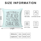 Emotionally Attached to Fictional Characters #black Soft Luxury Feel Throw Pillow