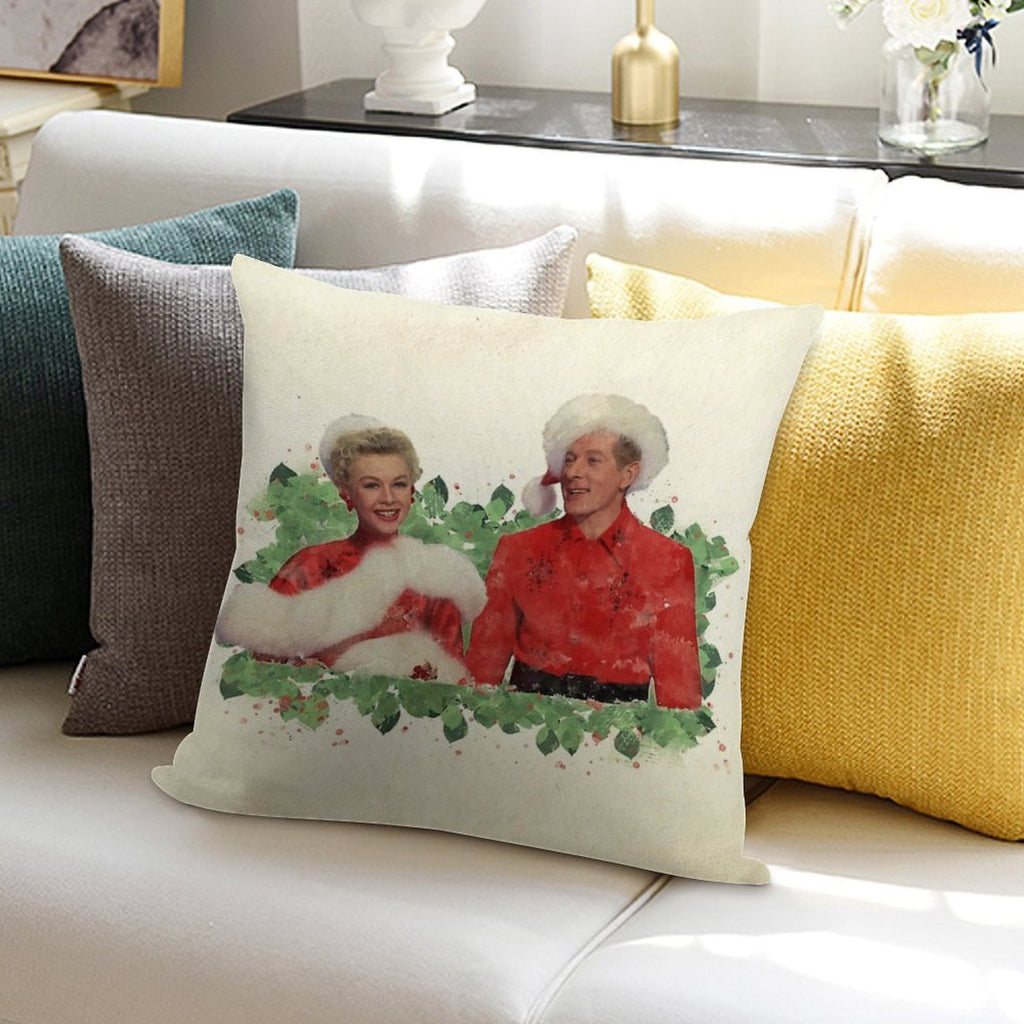 Phil & Judy (White Christmas) Soft Luxury Feel Throw Pillow