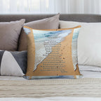 FootPrints in The Sand Soft Shrink-Resistant Throw Pillow